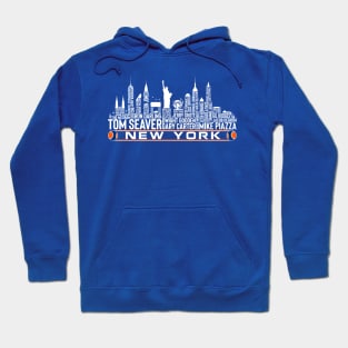 New York Baseball Team All Time Legends, New York City Skyline Hoodie